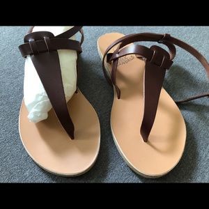 Ancient Greek Estia Sandals (Brown, 39)
